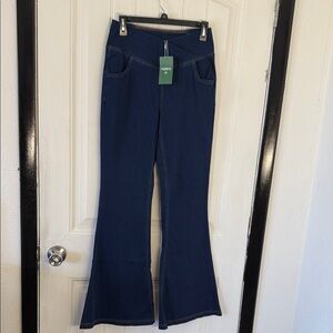 NWT HALARA Dark Navy Flare Leggings